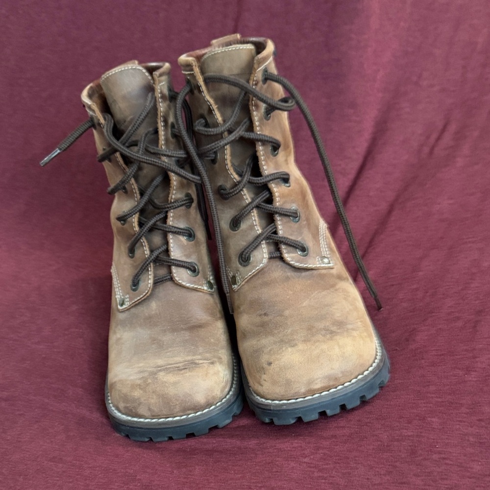 UNIONBAY Women's Brown Combat Boots - Picture 4 of 5